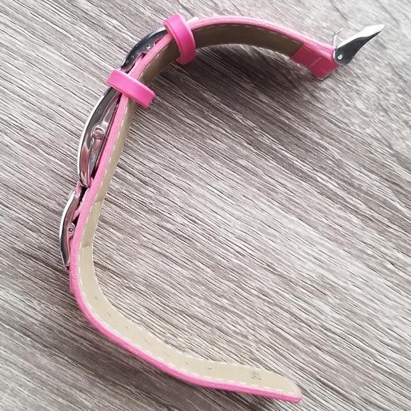 Silver and Pink Cuff Watch - Picture 3 of 6